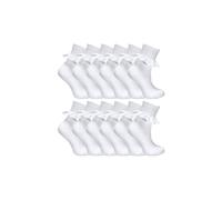 Sock Snob Girl's 12 Pack Baby White Soft Frilly Lace Socks | Size: 6-12 m Sock Snob White 6-12 m