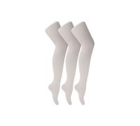 Sock Snob Girl's 3 Pack 70 Denier Soft Nylon Ballet Tights in White | Size: 3-5 Years Sock Snob White 3-5 Years