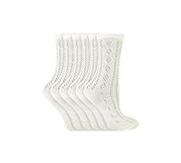 Sock Snob Girl's 6 Pair Soft Cotton Rich Knee High White Uniform Socks for School | Size: 2-3 Years Sock Snob White 2-3 Years