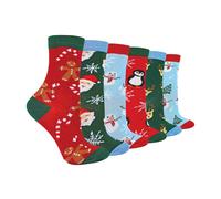 Sock Snob Kids Novelty Festive Christmas Socks (Multipack Options) - 9-12 UK - 6 Pack
