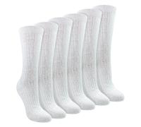 Sock Snob Ladies 6 Pack 100% Cotton Breathable Soft Socks - 4-8 UK - White