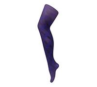 Sock Snob - Ladies Thick Coloured 80 Denier Opaque Patterned Winter Fashion Tights (18-24 UK 48"/54" (XL), Cable Purple)