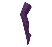 Sock Snob - Ladies Thick Coloured 80 Denier Opaque Patterned Winter Fashion Tights (18-24 UK 48"/54" (XL), Skye Purple)