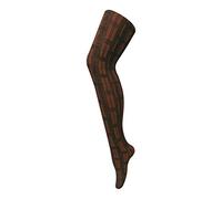 Sock Snob - Ladies Thick Coloured 80 Denier Opaque Patterned Winter Fashion Tights (18-24 UK 48"/54" (XL), Skye Brown)