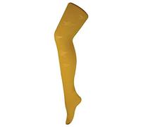 Sock Snob - Ladies Thick Coloured 80 Denier Opaque Patterned Winter Fashion Tights (8-14 UK 36"/42", Star Mustard)