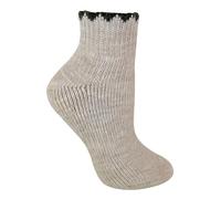 Sock Snob - Ladies Thick Winter Warm Short Alpaca Wool Blend Hiking Socks for Ankle Boots (Stone)