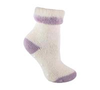 Sock Snob - Ladies Warm Fluffy Non Slip Alpaca Wool Blend Thermal Slipper Bed Socks with Grippers
