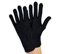 Sock Snob - Ladies/Womens Knitted Winter Warm Magic Thermal Wool Gloves for Cold Weather (Black, One Size)