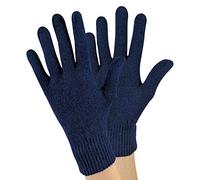 Sock Snob Ladies Knitted Magic Thermal Wool Gloves for Cold Weather - One Size - Navy