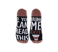 Sock Snob Men's 1 Pack If You Can Read This Socks Bring Me... Socks in Brown | Size: 4-7 Sock Snob Brown 4-7