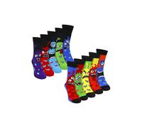 Sock Snob Men's 10 Pack Cotton Monster Socks Fun Patterned Everyday Casual Socks | Size: 6-11 Sock Snob Multicolor 6-11