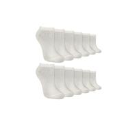 Sock Snob Men's 12 Pack Soft Breathable Bamboo Trainer Liner Socks Ideal for PE in White | Size: 4-5 Sock Snob White 4-5