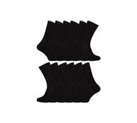 Sock Snob Men's 12 Pair 100% Egyptian Cotton Luxury Seamless Mid Calf Black Socks | Size: 12-14 Sock Snob Black 12-14