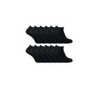 Sock Snob Men's 12 Pairs Cotton Low Cut Trainer Socks in Black | Size: 4-5 Sock Snob Black 4-5