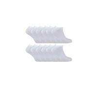 Sock Snob Men's 12 Pairs Cotton Low Cut Trainer Socks in White | Size: 4-5 Sock Snob White 4-5