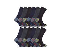 Sock Snob Men's 12 Pairs Heavy Duty Cushioned Work Socks for Steel Toe Boots | Size: 6-11 Sock Snob Multicolor 6-11