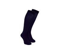 Sock Snob Men's 2 Pack Extra Long Knee High Breathable Bamboo Socks in Navy | Size: 6-11 Sock Snob Navy 6-11