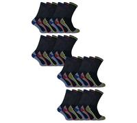 Sock Snob Men's 24 Pairs Multipack Soft Breathable Bamboo Work Socks in Black | Size: 6-11 Sock Snob Black 6-11