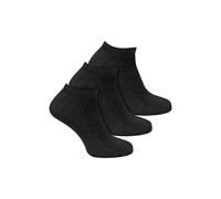 Sock Snob Men's 3 Pack 100% Cotton Trainer Socks in Black | Size: 12-3 Sock Snob Black 12-3