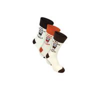 Sock Snob Men's 3 Pairs Funny Food Drink Cotton Rich Socks in Light Brown Sock Snob Light Brown One Size