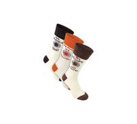 Sock Snob Men's 3 Pairs Funny Food Drink Cotton Rich Socks in White Sock Snob White One Size