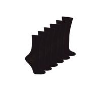 Sock Snob Men's 6 Pack 100% Cotton Breathable Socks in Black | Size: 3-7 Sock Snob Black 3-7