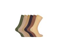 Sock Snob Men's 6 Pack 100% Egyptian Cotton Dress Socks in Brown | Size: 9-12 Sock Snob Brown 9-12