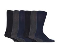 Sock Snob - Mens 6 pack colourful striped patterned luxury casual dress business cotton socks in 7 styles (6-11 UK, SS Plain BNG)