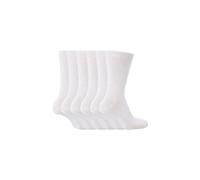 Sock Snob Men's 6 Pack Plain Soft Solid Coloured Cotton Socks in White | Size: 4-6 Sock Snob White 4-6