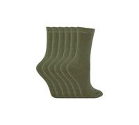 Sock Snob Men's 6 Pack Plain Solid Coloured Cotton Socks in Pale Green | Size: 9-12 Sock Snob Pale Green 9-12