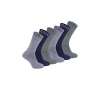 Sock Snob Men's 6 Pack Soft Breathable Cotton Hiking Socks for Summer in Mid Blue | Size: 6-11 Sock Snob Mid Blue 6-11