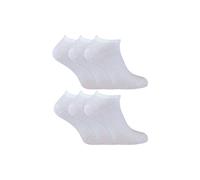 Sock Snob Men's 6 Pairs Cotton Low Cut Ankle Socks in White | Size: 4-6 Sock Snob White 4-6