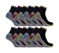 Sock Snob Mens Ankle Soft Breathable Bamboo Work Socks for Summer (Multipack Options) - 12-14 UK - 12 Pairs