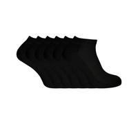 Sock Snob Mens Bamboo / Organic Cotton Low Cut Trainer Socks - 4-7 UK - Black - 6 Pack