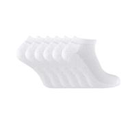 Sock Snob - 6 Pack Mens Low Cut Quarter Length Bamboo Organic Cotton Trainer Socks (6-11 UK, White)