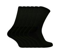 Sock Snob Mens Bamboo / Organic Cotton Running Sport Socks (Multipack Options) - 11-14 UK - Black - 6 Pack