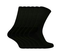 Sock Snob Mens Bamboo / Organic Cotton Running Sport Socks (Multipack Options) - 6-11 UK - Black - 6 Pack