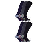 Sock Snob Mens Long Knee High Work Socks | 3 6 12 Pair Pack Options Heavy Duty Reinforced Heel Socks for Steel Toe Boots (6-11, 6 Pairs)