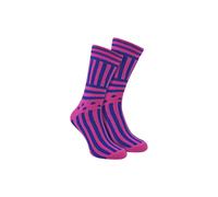 Sock Snob Men's Mencap Novelty Cotton Socks | Colourful Striped Slogan Fun Gift in Blue | Size: 6-11 Sock Snob Blue 6-11