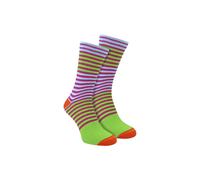 Sock Snob Men's Mencap Novelty Cotton Socks | Colourful Striped Slogan Fun Gift in Green | Size: 6-11 Sock Snob Green 6-11