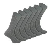 Sock Snob Mens Plain Coloured Cotton Rich Ribbed Dress Socks - 6-11 UK - Light Grey