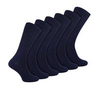 Sock Snob Mens Plain Coloured Cotton Rich Ribbed Dress Socks - 6-11 UK - Navy