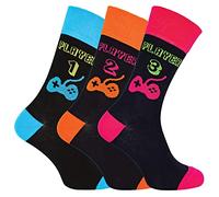 Sock Snob Mens Retro Gaming Funky Novelty Video Game Socks 6-11 | 3 Pairs | Statement Gift | Multi Pair Value Set | Conversation Starter | Casual Footwear Accessory | Shoe Layer Essential