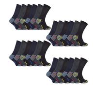 24 Pairs Multipack Ultimate Cotton Rich Work Socks Sock Snob Black 12-14
