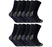 Sock Snob - Mens Ultimate Long Lasting Work Socks for Steel Toe Boots 6-11 UK (12 Pairs)