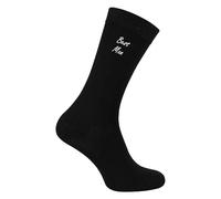 Sock Snob - Mens Wedding Socks for Groom Groomsman Best Man Father of the Groom and Bride (6-11, Best Man (Black))