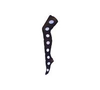 Sock Snob Women's 1 Pack Coloured 80 Denier Opaque Patterned Soft Tights in Black | Size: 8-10 Sock Snob Black 8-10