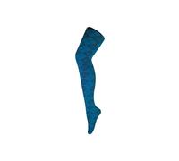 Sock Snob Women's 1 Pack Coloured 80 Denier Opaque Patterned Soft Tights in Blue | Size: 8-10 Sock Snob Blue 8-10