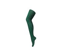 Sock Snob Women's 1 Pack Coloured 80 Denier Opaque Patterned Soft Tights in Bottle Green | Size: 18-22 Sock Snob Bottle Green 18-22