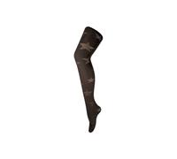 Sock Snob Women's 1 Pack Coloured 80 Denier Opaque Patterned Soft Tights in Brown | Size: 8-10 Sock Snob Brown 8-10